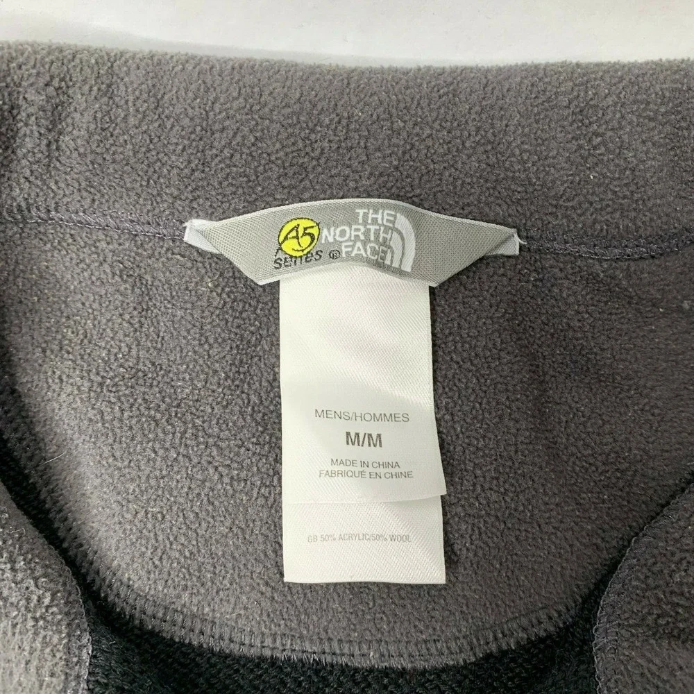 The North Face Apex Mens Medium 1/4 Zip‎ Sweater Jacket Black Long Sleeve